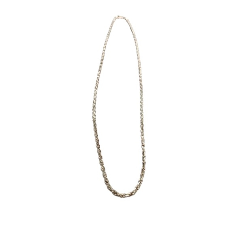 925 Italy Sterling Silver 20” Rope Chain Necklace. Pre owned